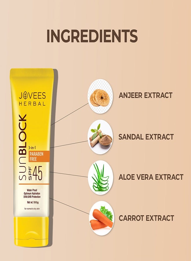 JOVEES HERBAL Sunblock Spf 45  100 Ml - Image 4